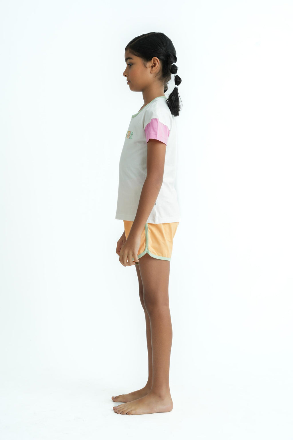 Goal Getter PJ Set - Lycra Jersey Top & Color Block Shorts with Embroidery (3)