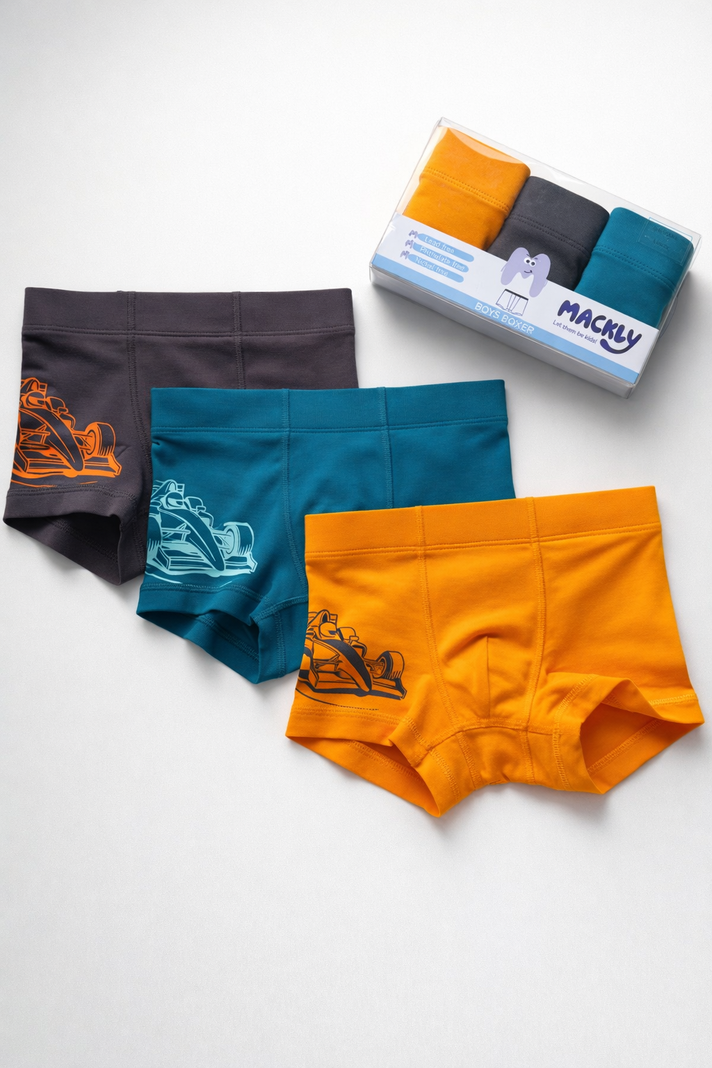 RACE CAR BOYS BOXER - 3 PACK