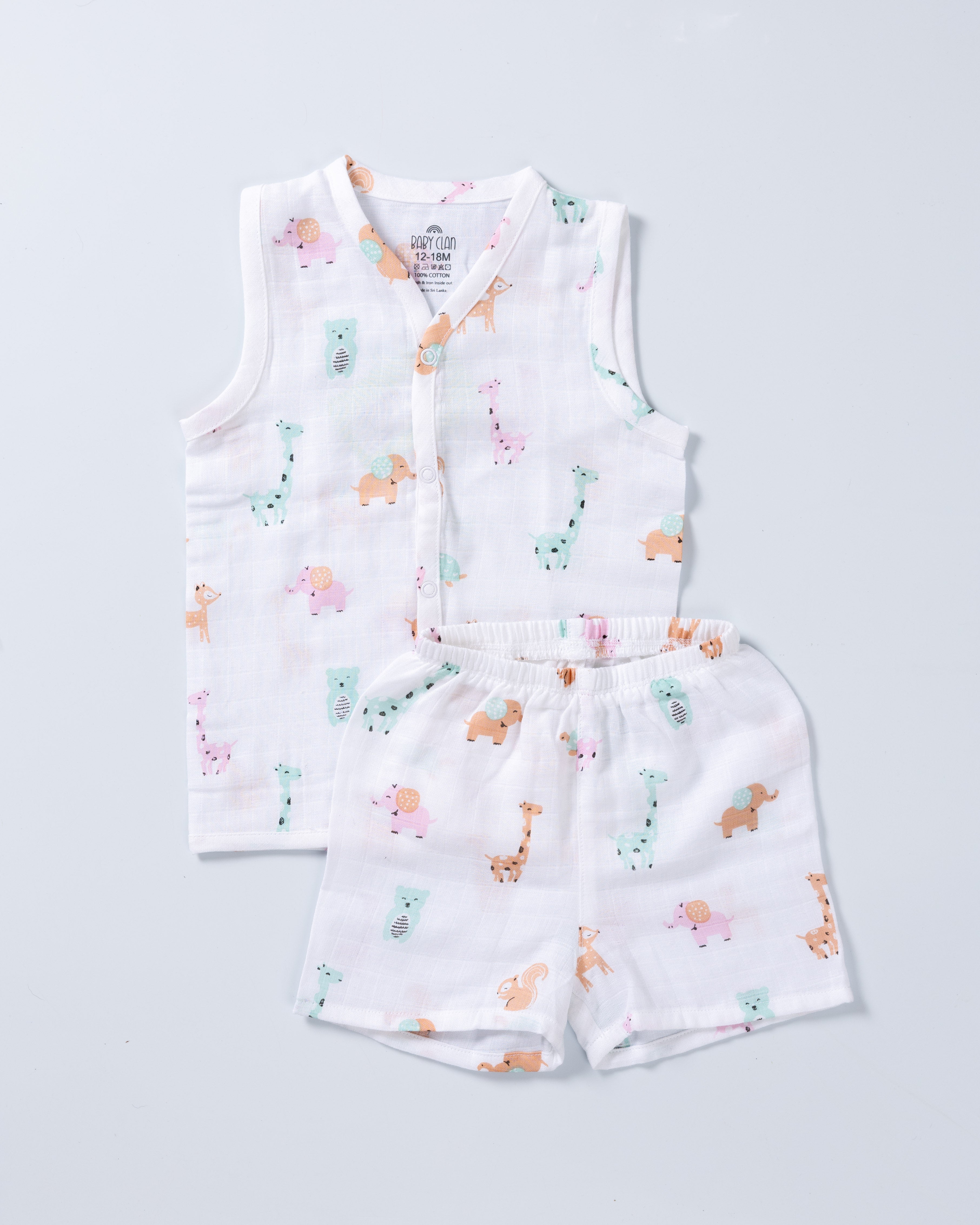 BUBBLET  MUSLIN  SHORT SET