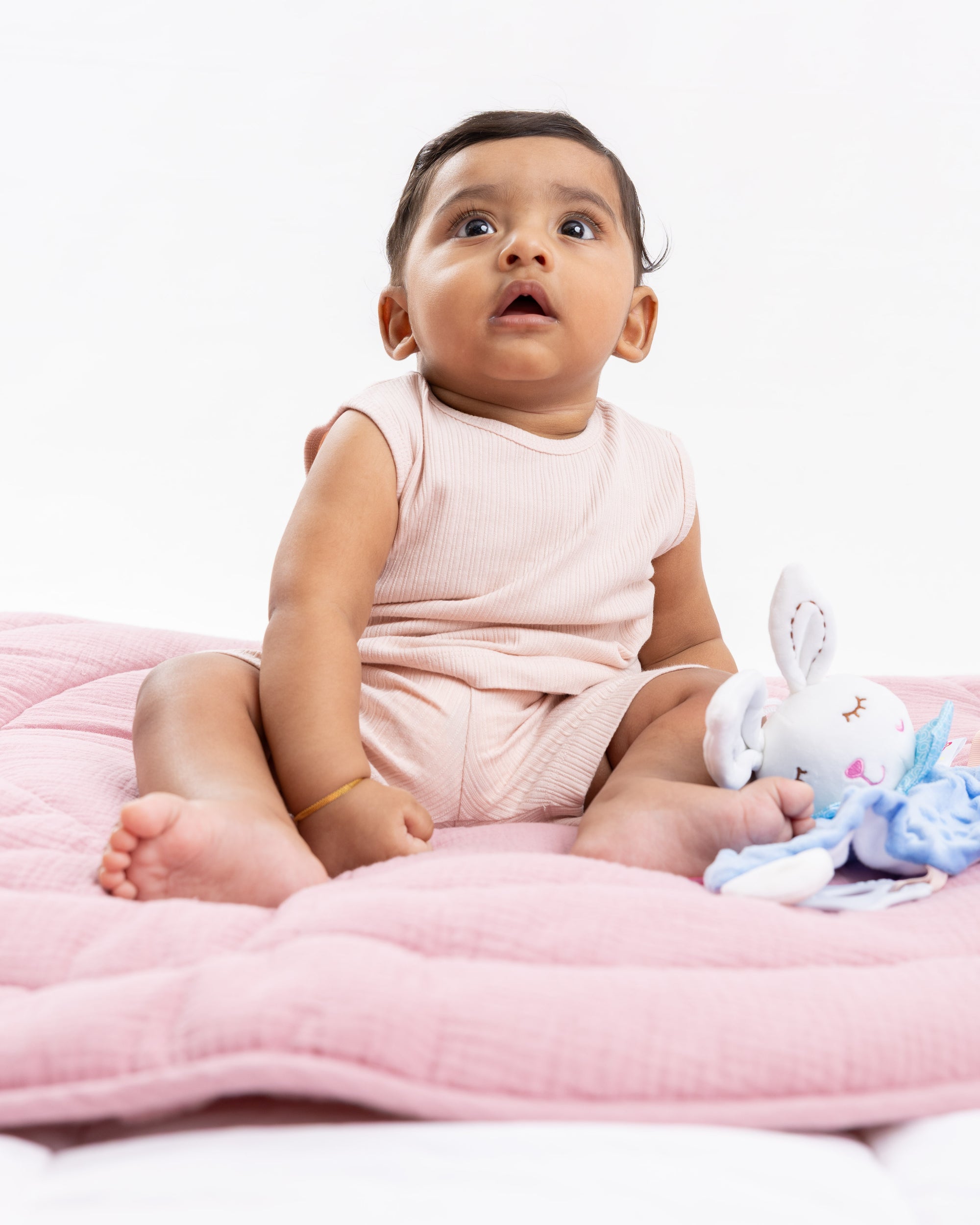 LITTLE B  POINTELLE VEST & SHORT SET