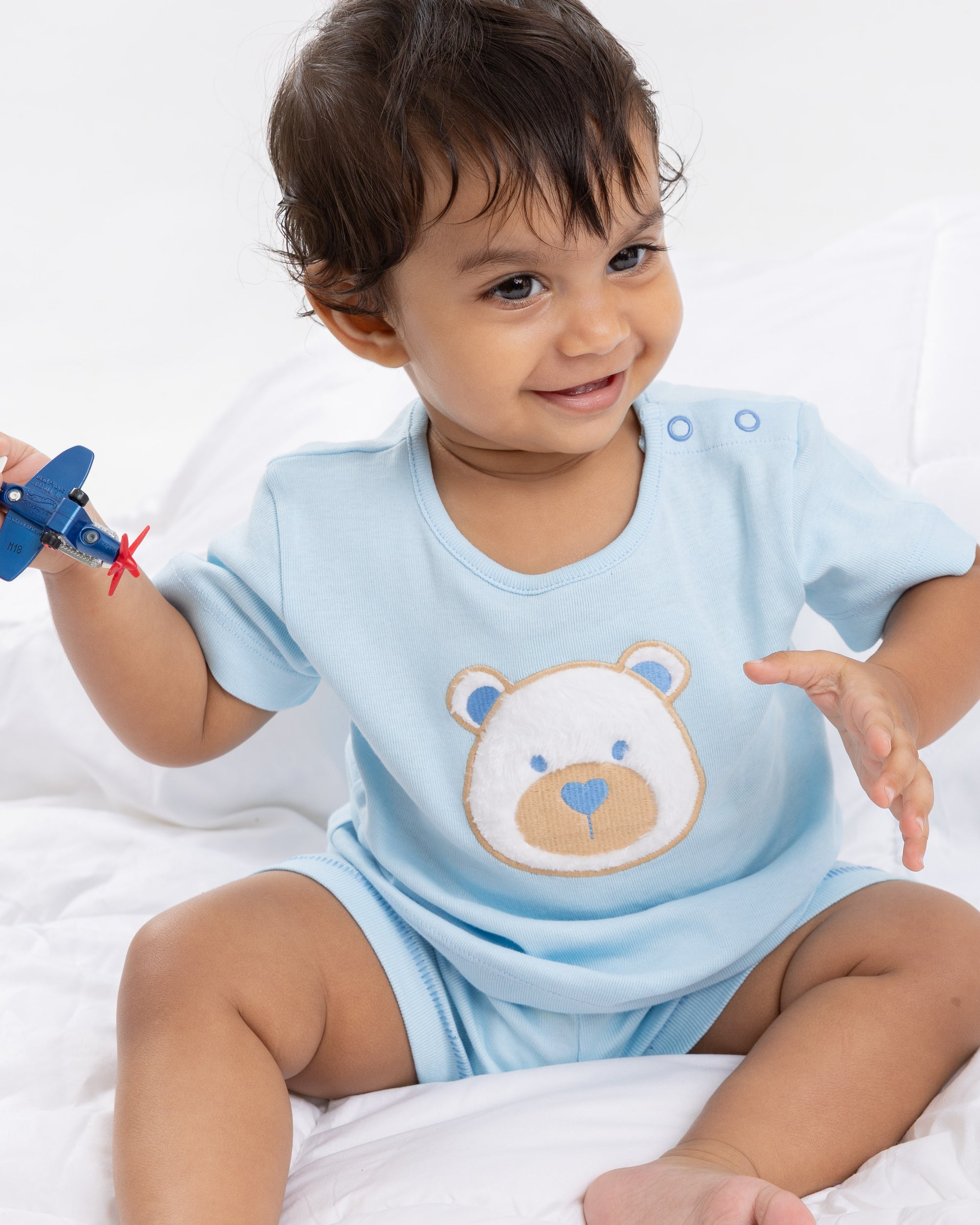 CUDDLY BEAR SHORT SET