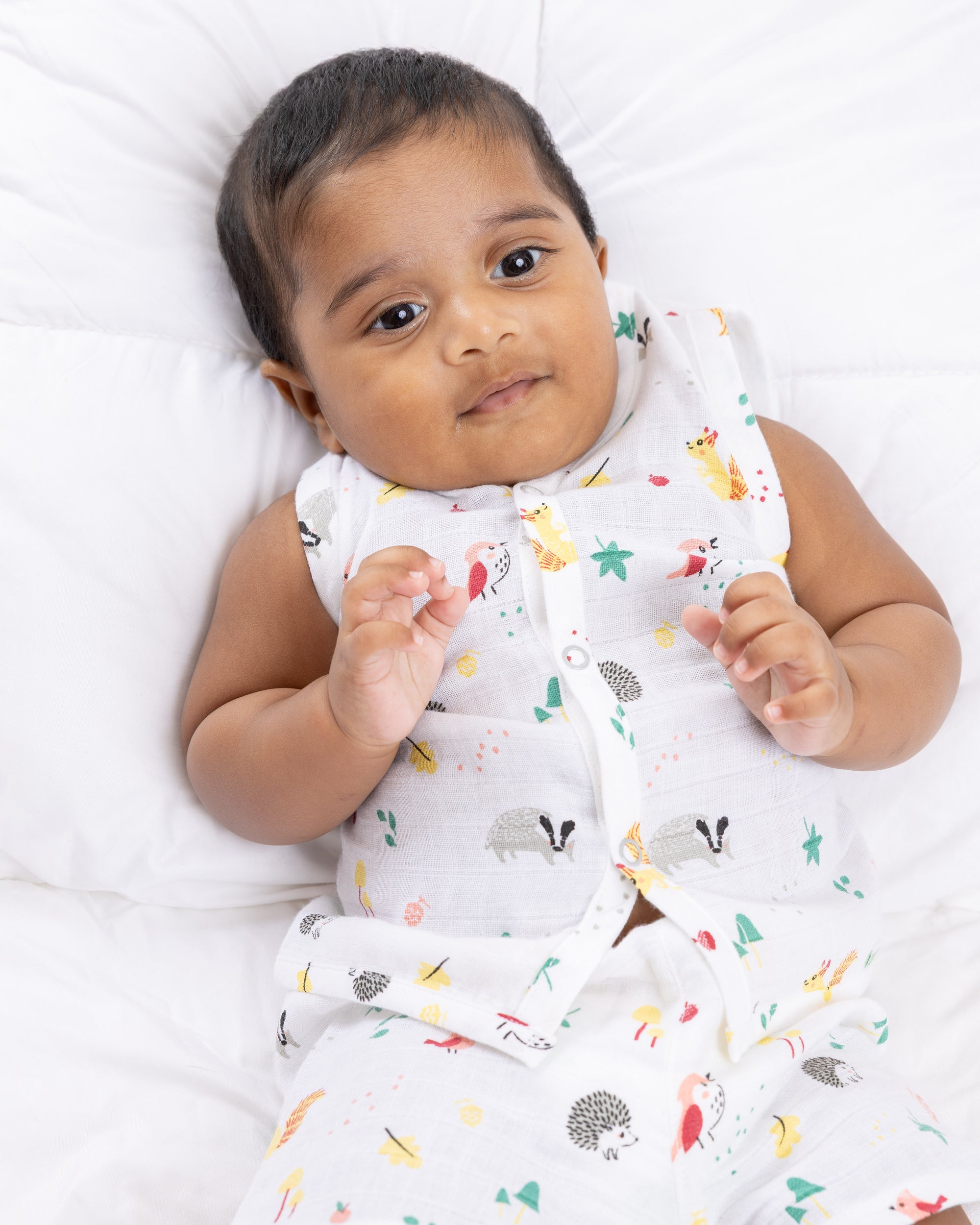FOREST FRIENDS MUSLIN  SHORT SET