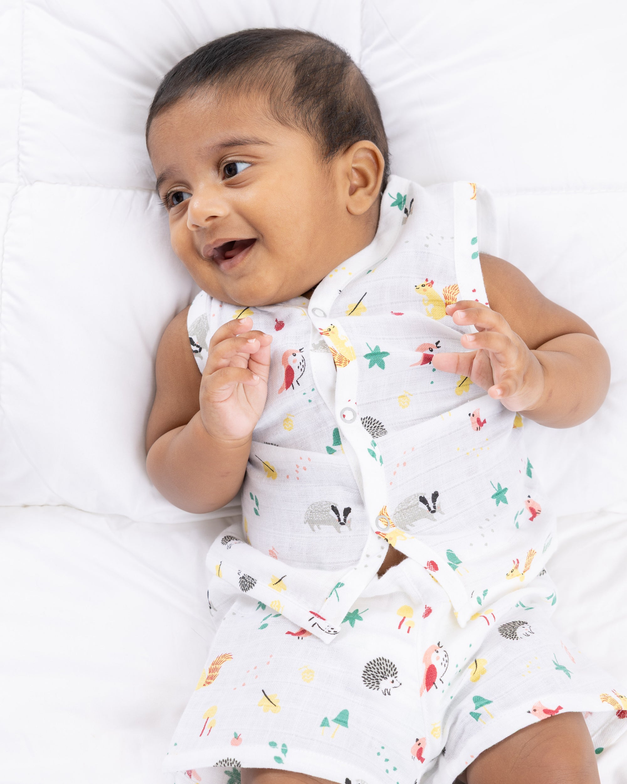 FOREST FRIENDS MUSLIN  SHORT SET
