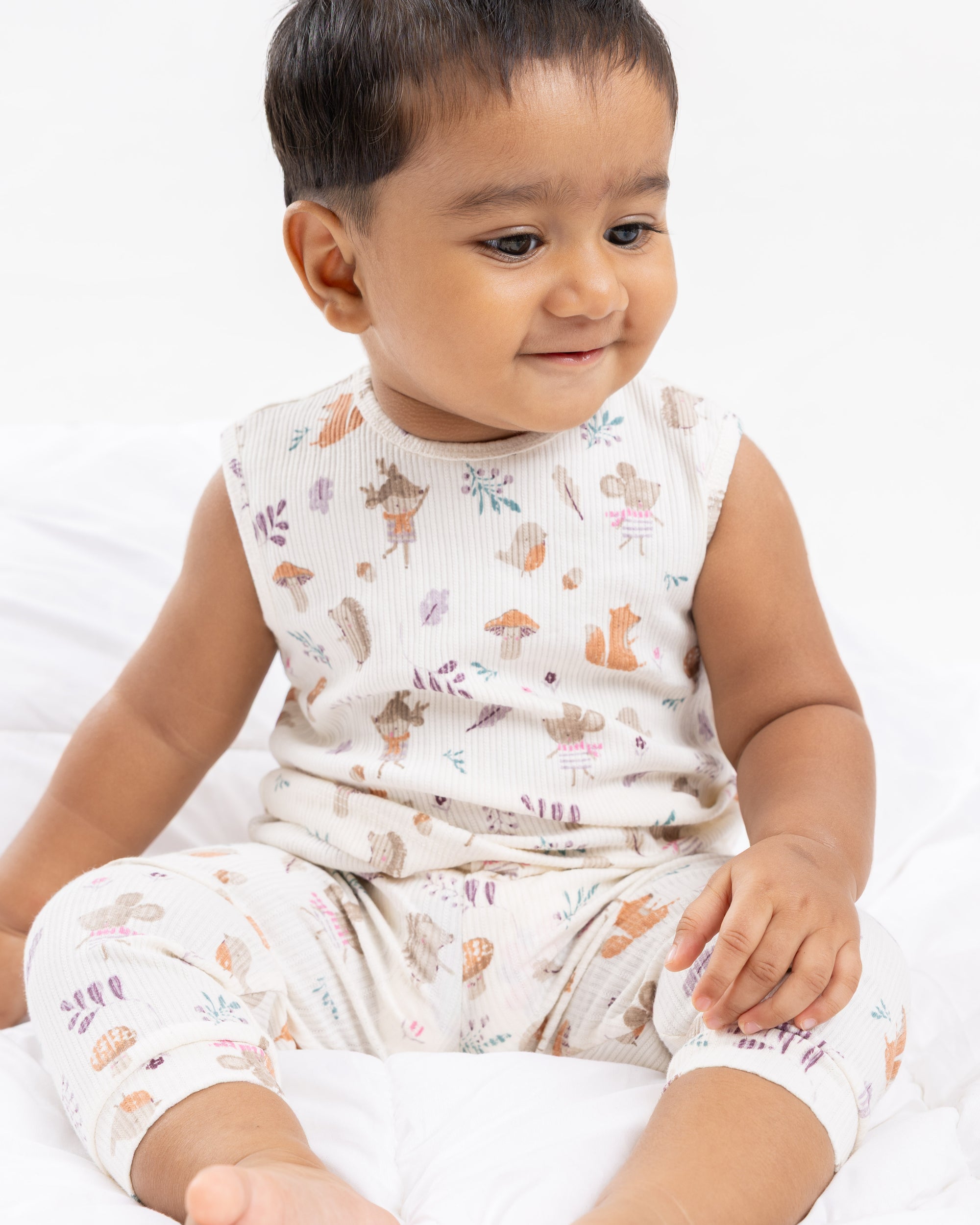 SOFTIE POINTELLE VEST &  PANT SET