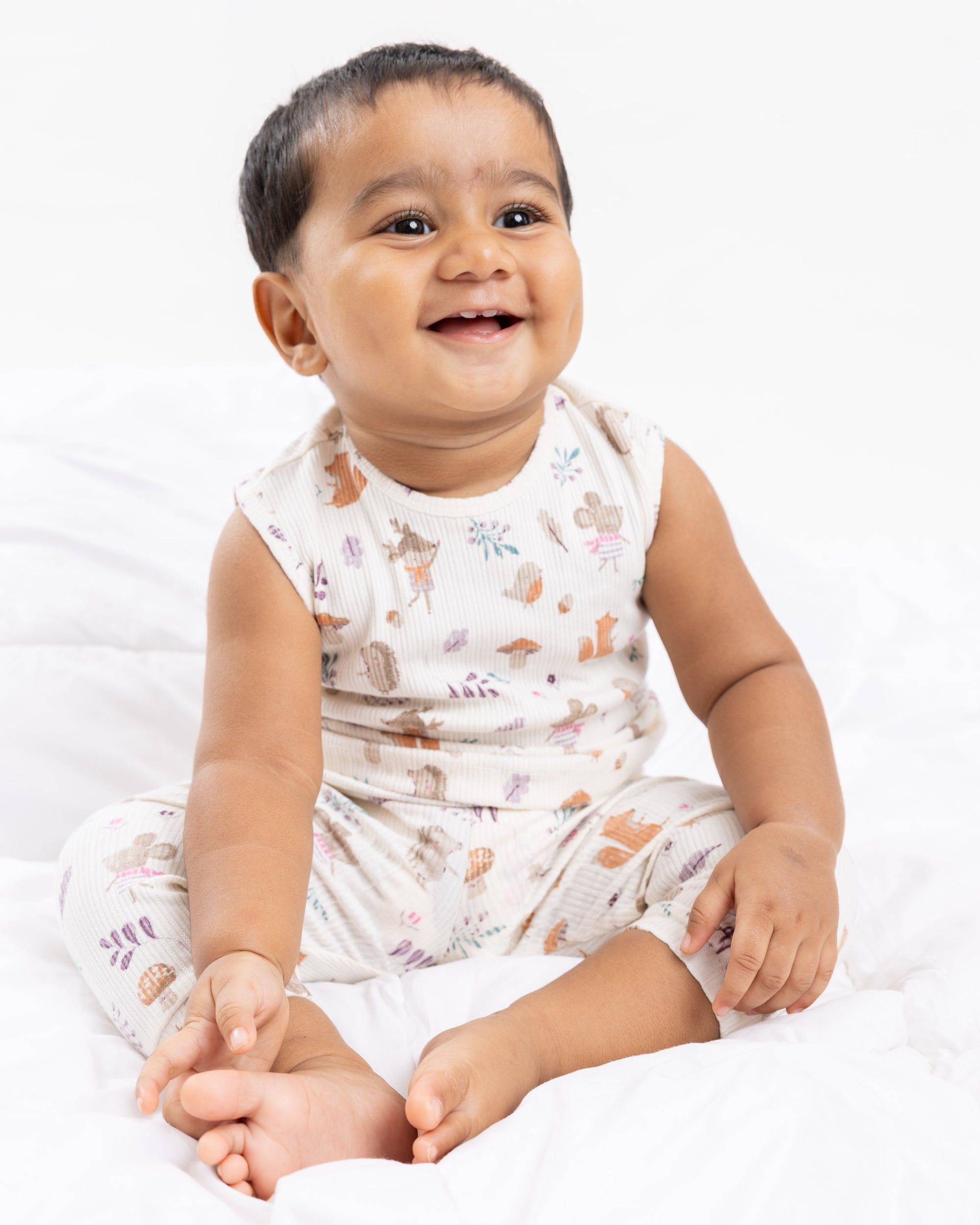 SOFTIE POINTELLE VEST &  PANT SET