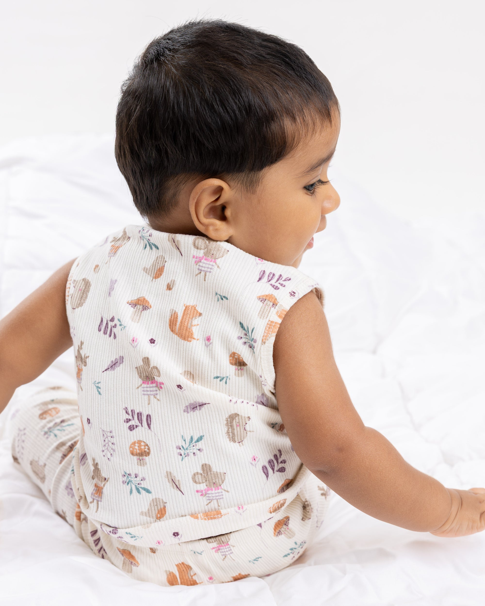 SOFTIE POINTELLE VEST &  PANT SET