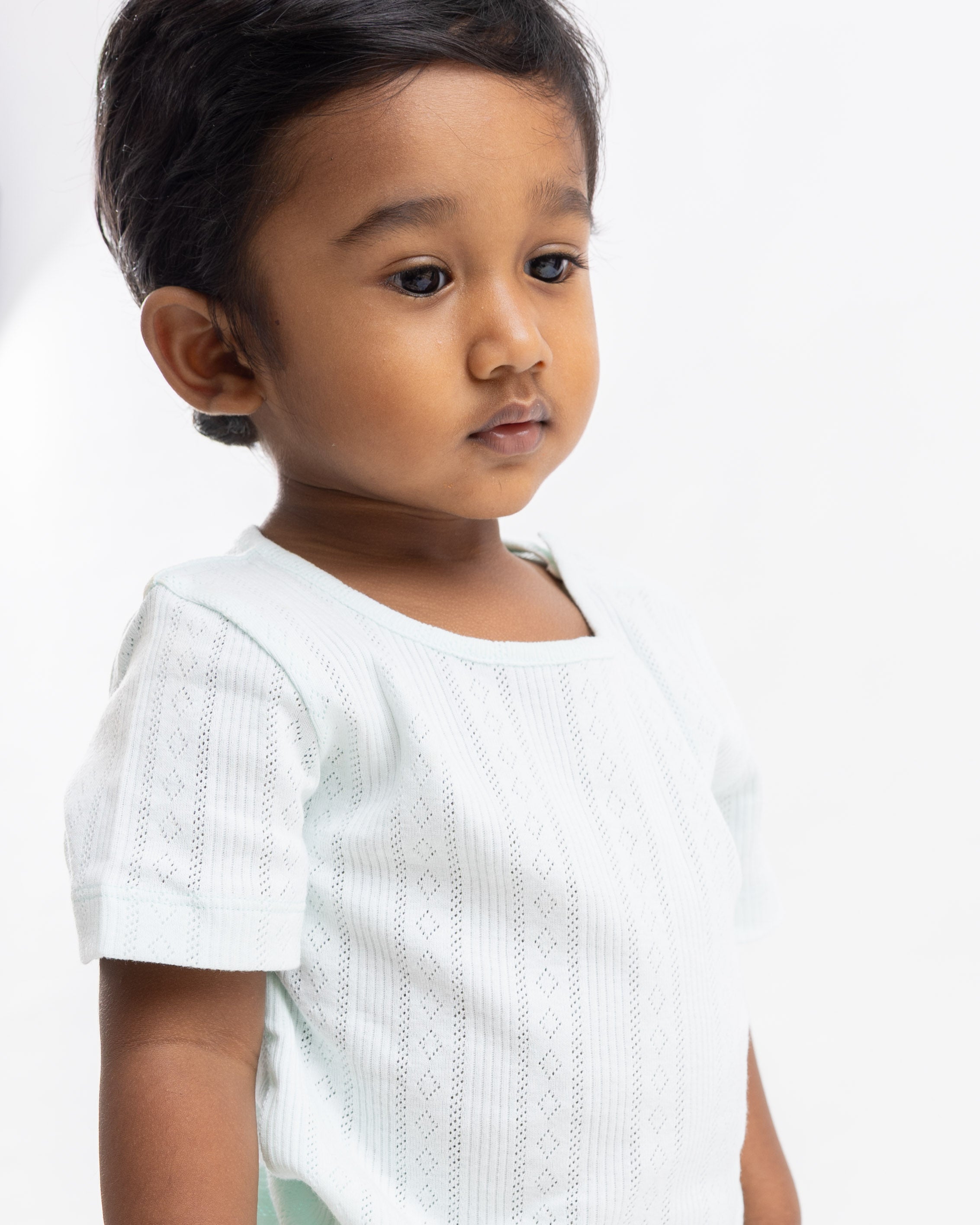 SNOWY POINTELLE SHORT SLEEVE SHORT SET