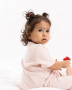 SOFT ORANGE RIB SHORT SLEEVE PANT SET