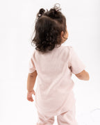 SOFT ORANGE RIB SHORT SLEEVE PANT SET