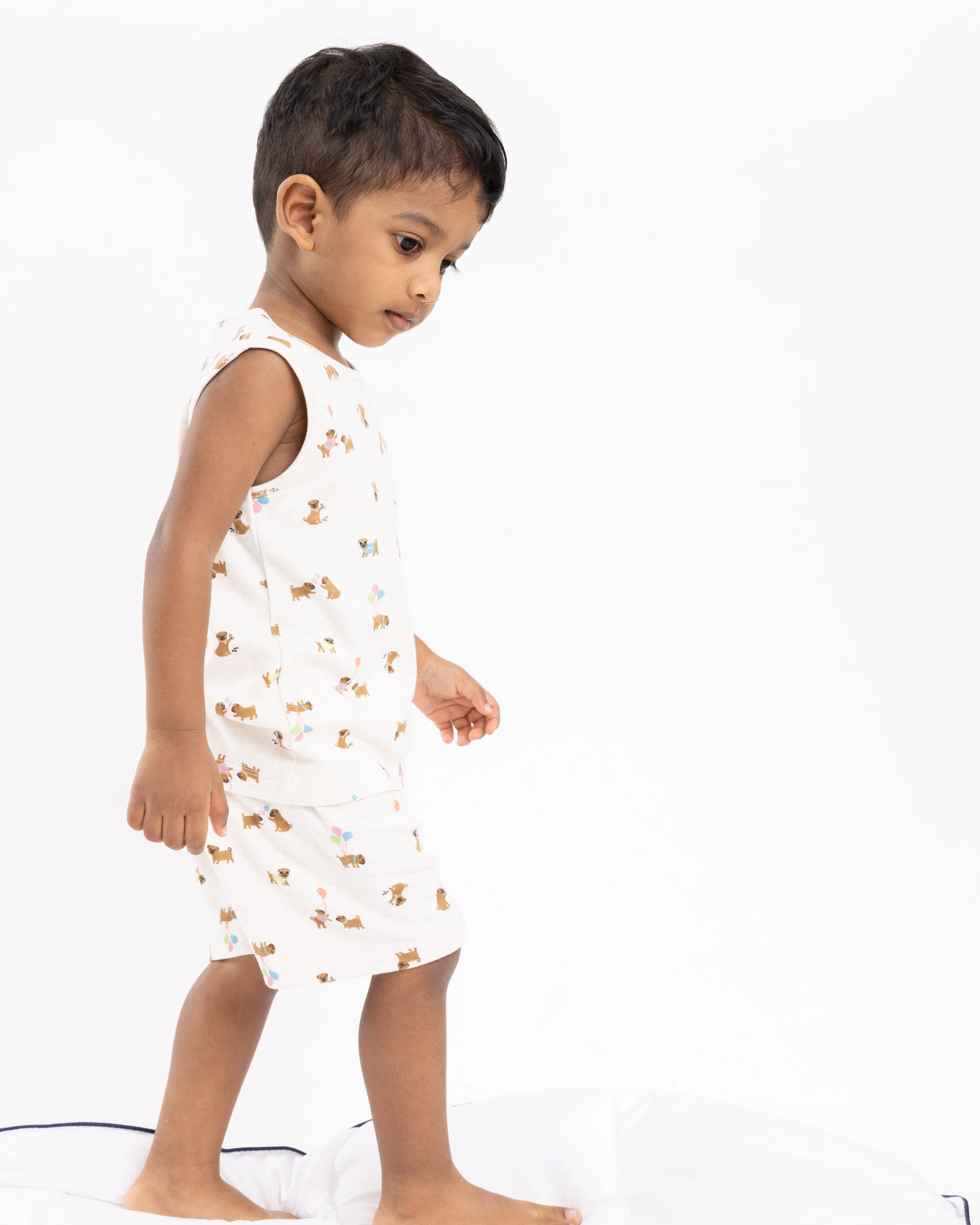 PLAYFUL PAWS AOP VEST & SHORT SET
