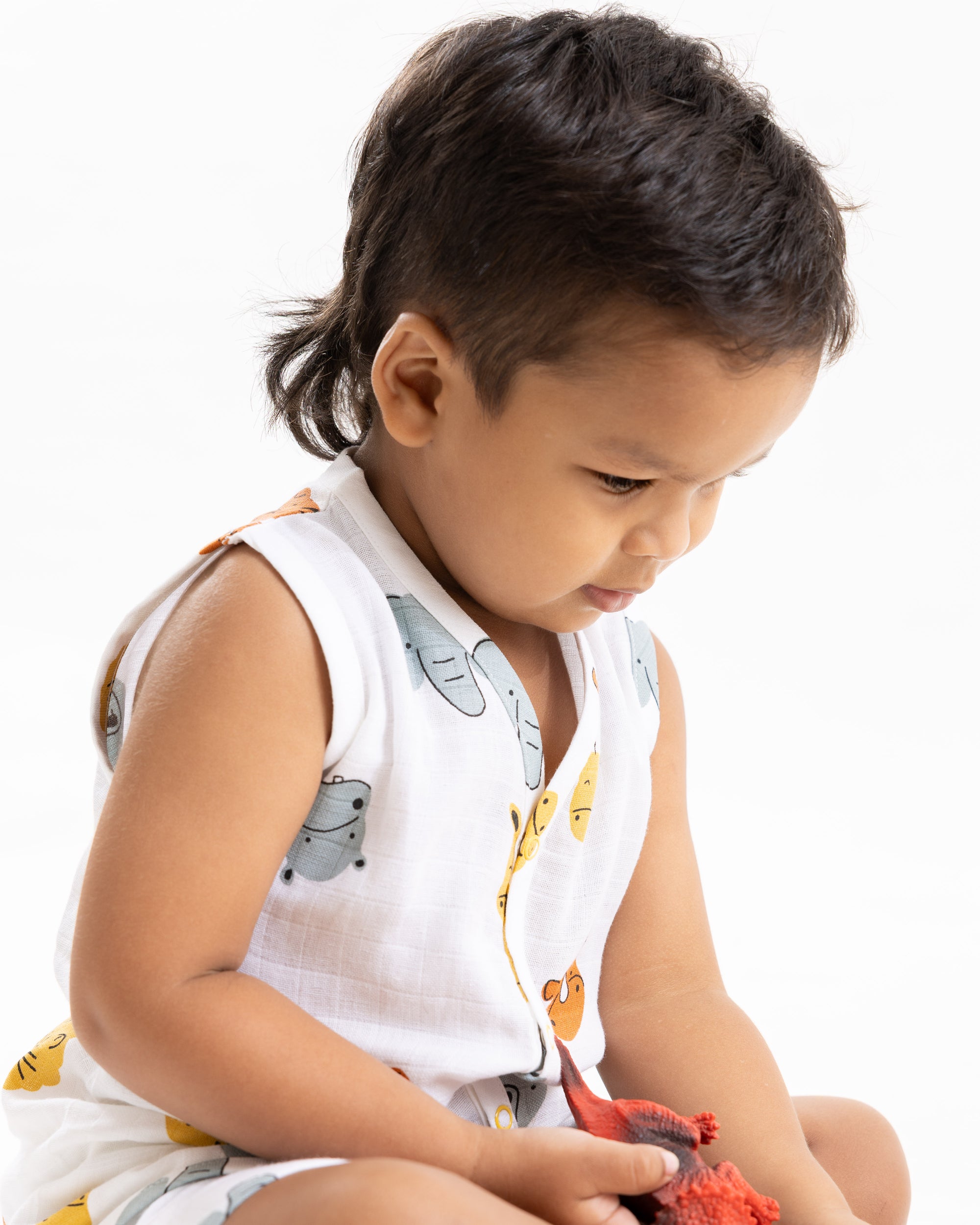 SAFARI FRIENDS MUSLIN SHORT SET