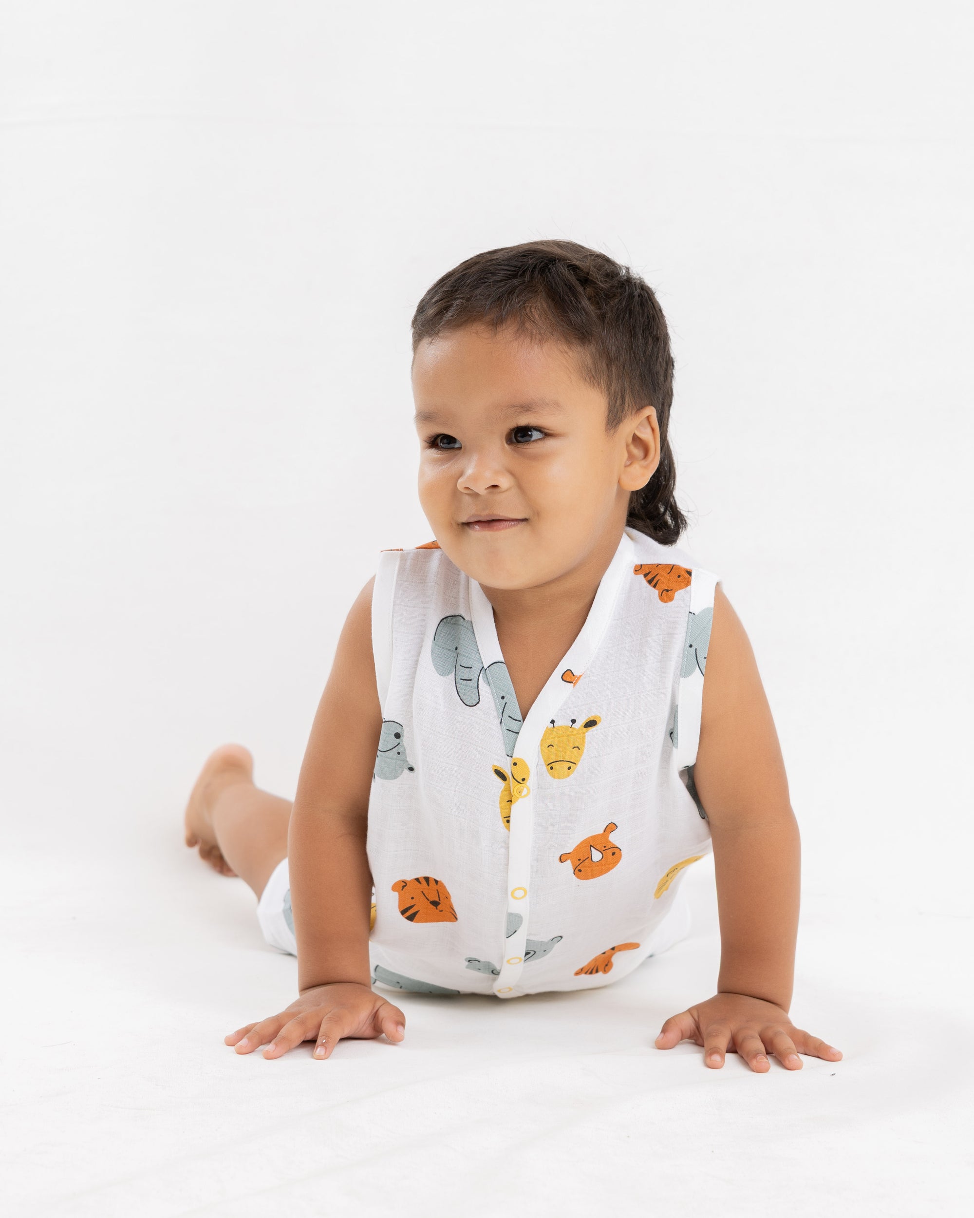 SAFARI FRIENDS MUSLIN SHORT SET