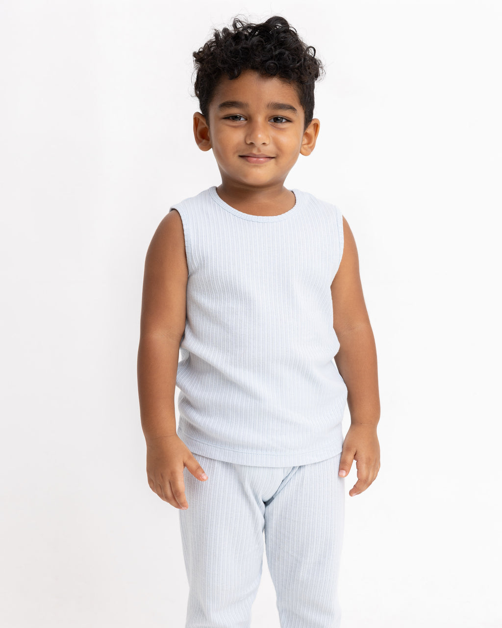 WHITE VEST AND PANT SET