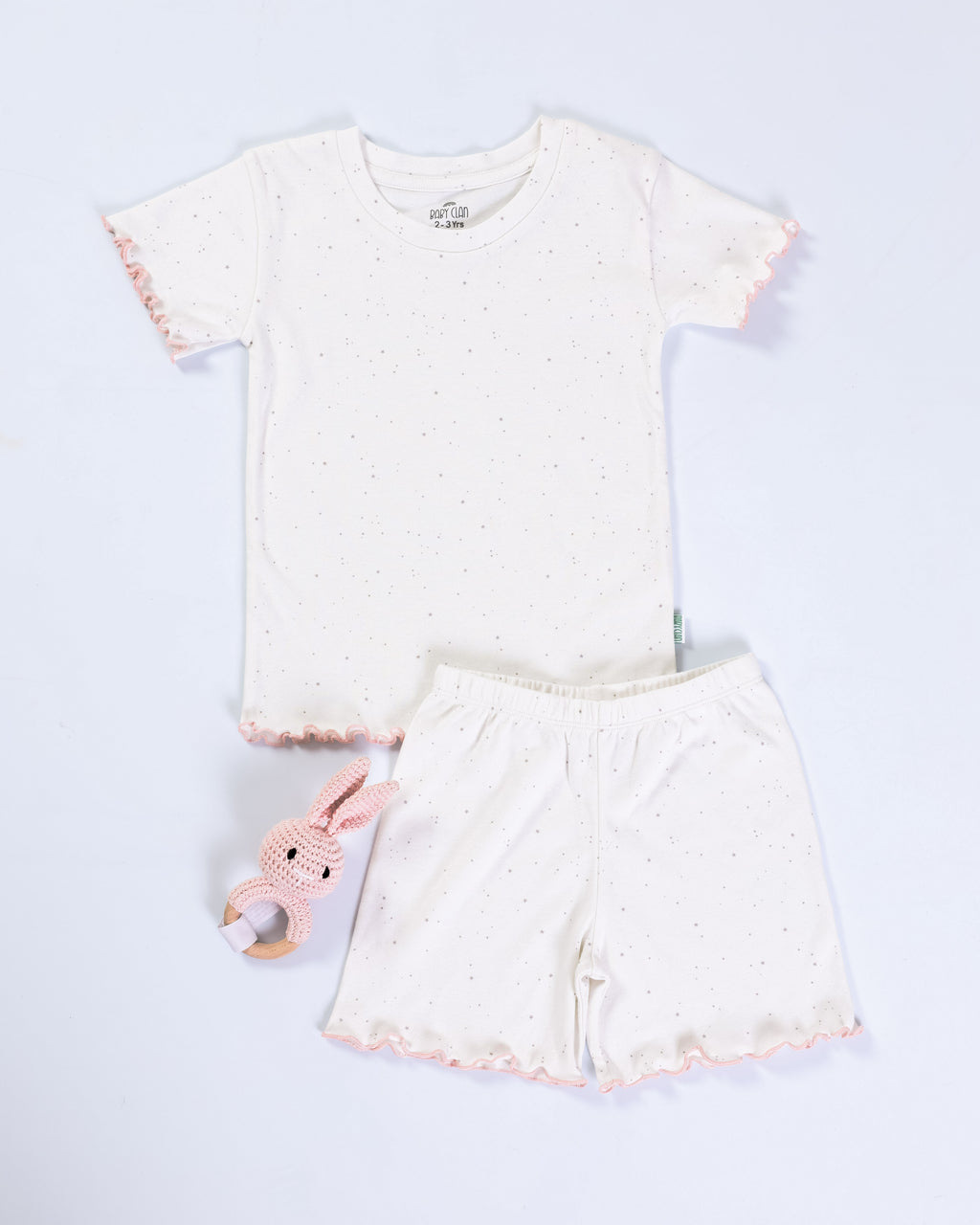 STARRY WHITE SHORT SLEEVE SHORT SET