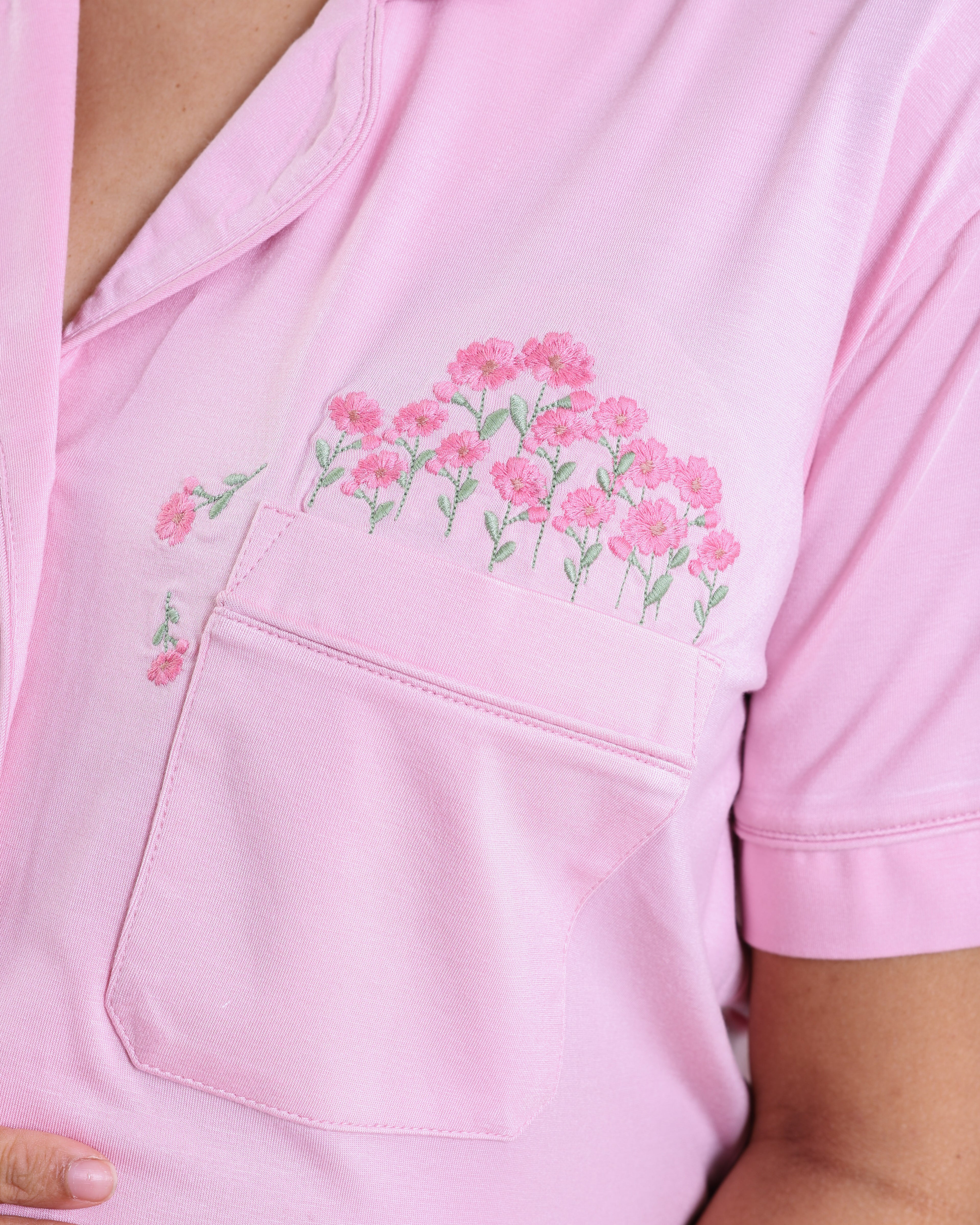 AIRSOFT MODAL FLORAL MATERNITY SHORT SLEEVE SHIRT DRESS
