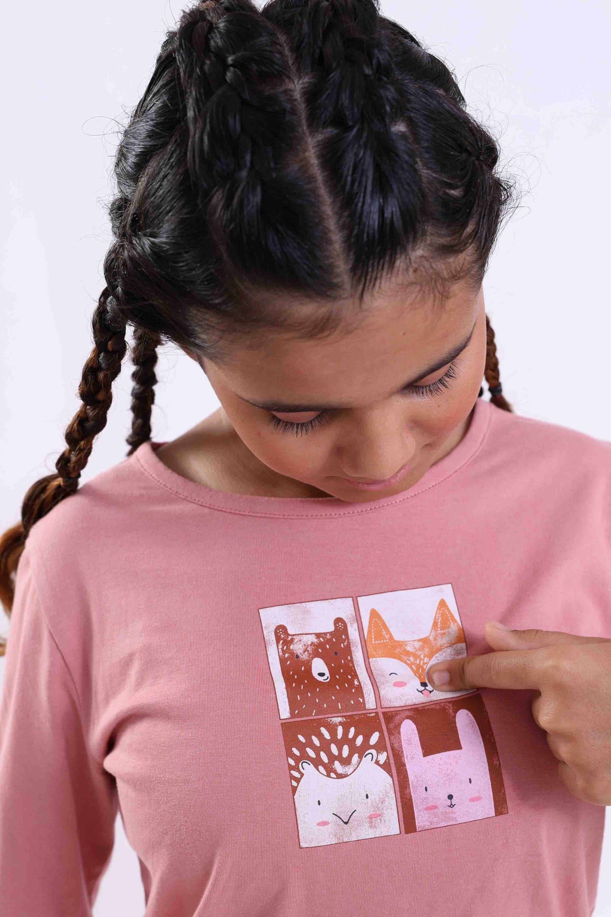 WOODLAND ANIMALS- GIRLS LONG SLEEVE PANT SET