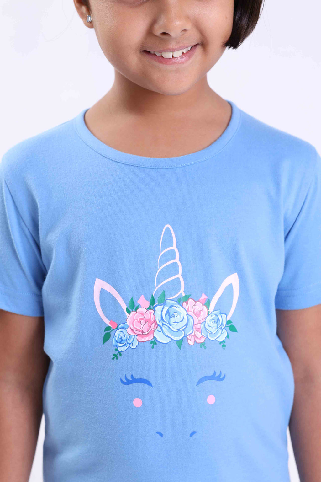 FLORAL UNICORN- GIRLS SHORT SLEEVE SHORT SET