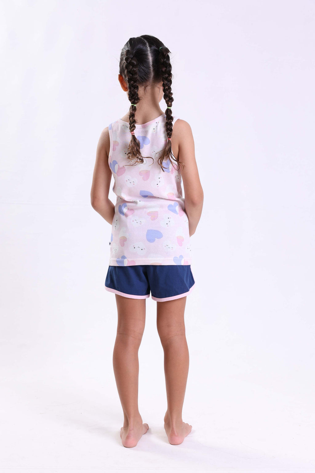 HEARTS - GIRLS SLEEVELESS SHORT SET