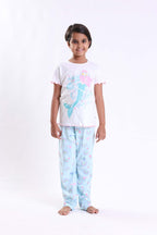 MERMAID - GIRLS SHORT SLEEVE PANT SET