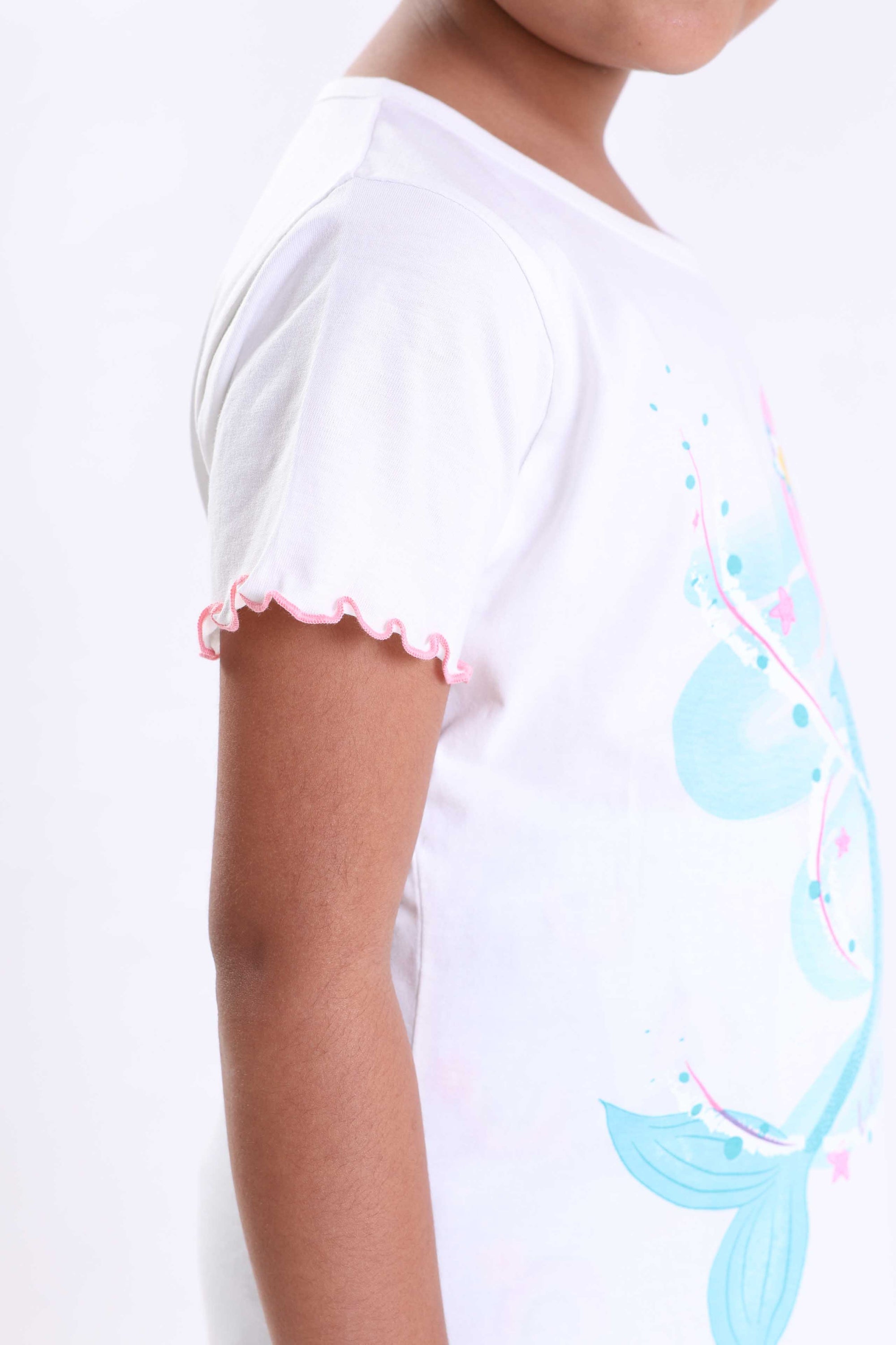 MERMAID - GIRLS SHORT SLEEVE PANT SET