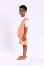 COLOR BLOCKED BOYS SHORT SET