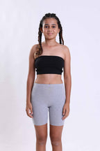 GREY MARL BLACK TUBE BRA - PACK OF 2
