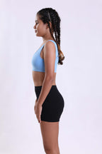 NAVY BLUE AND LIGHT BLUE GIRLS SCOOP BACK TRAINER BRA - PACK OF 2