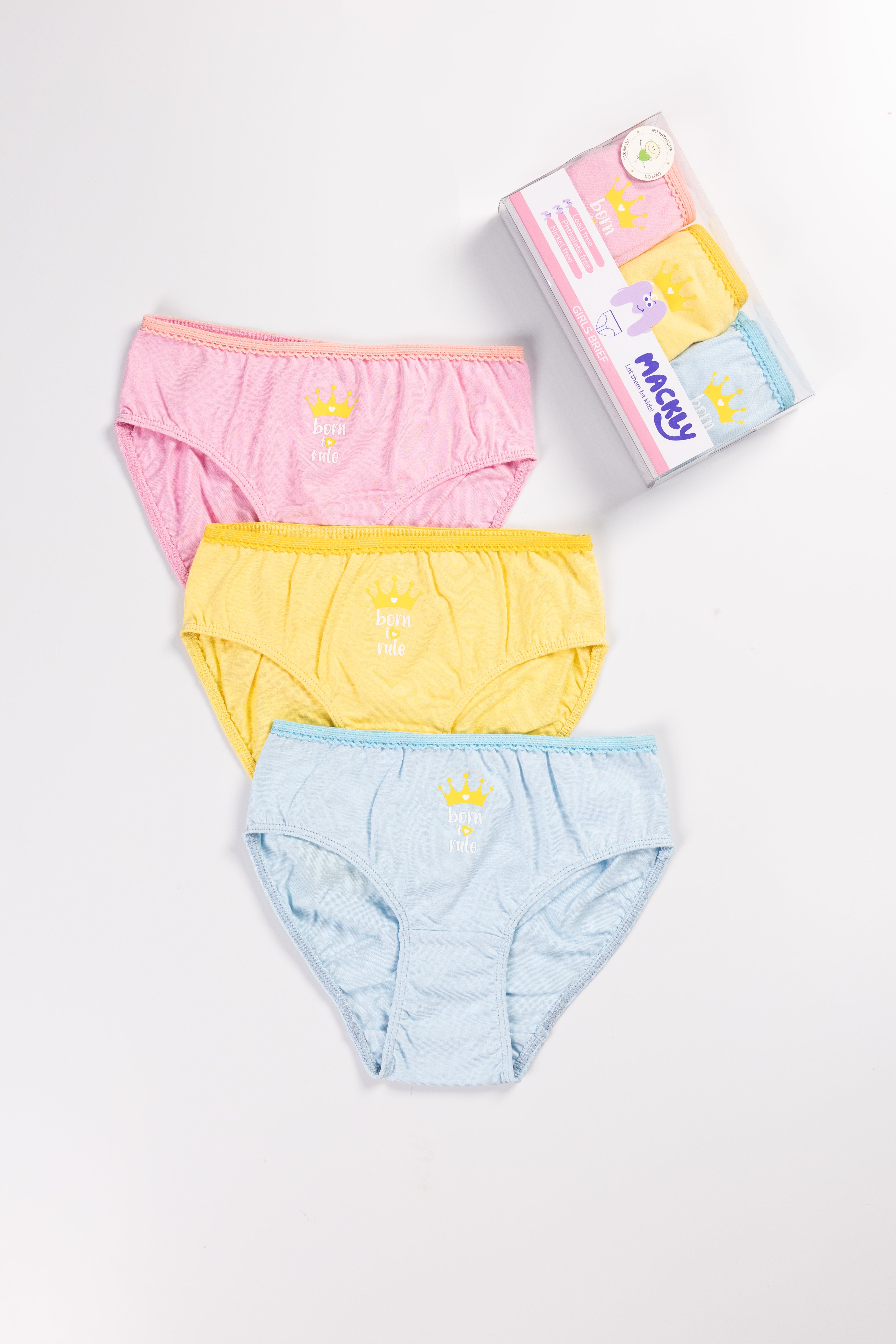 3 PACK  - RULE GIRLS BRIEF