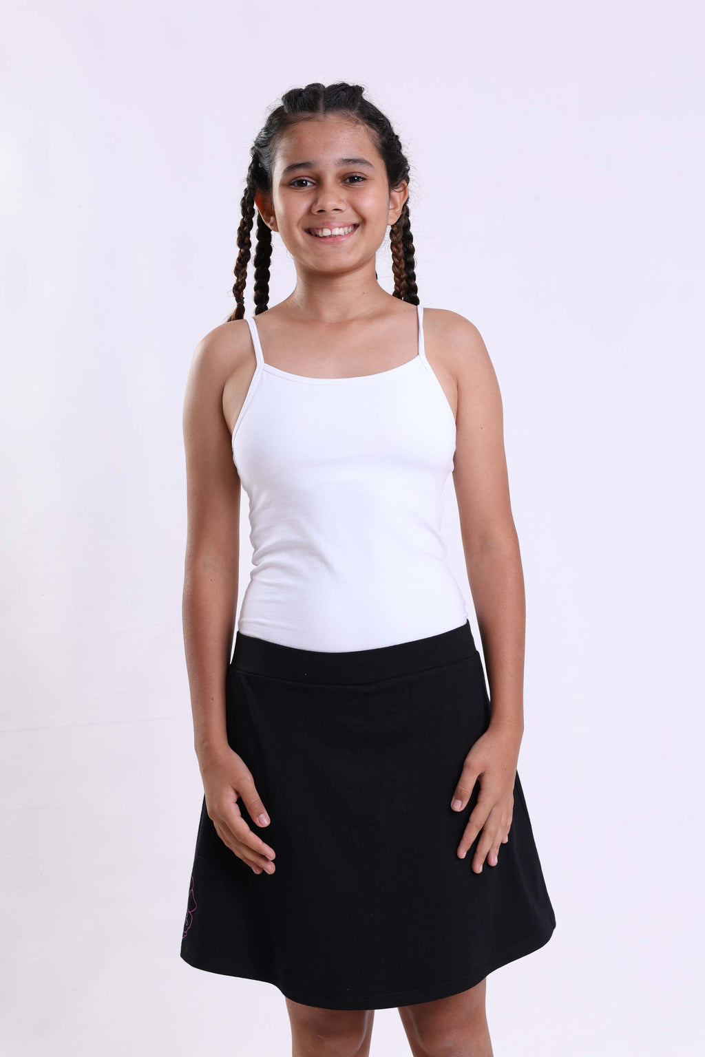 GIRLS BASIC FLORAL SKATER SKIRT