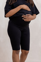 BLACK MATERNITY SHORT
