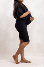 BLACK MATERNITY SHORT