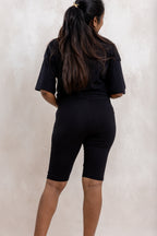 BLACK MATERNITY SHORT