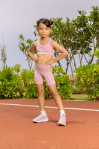 MACKLY GIRLS' PINK BIKER SHORTS