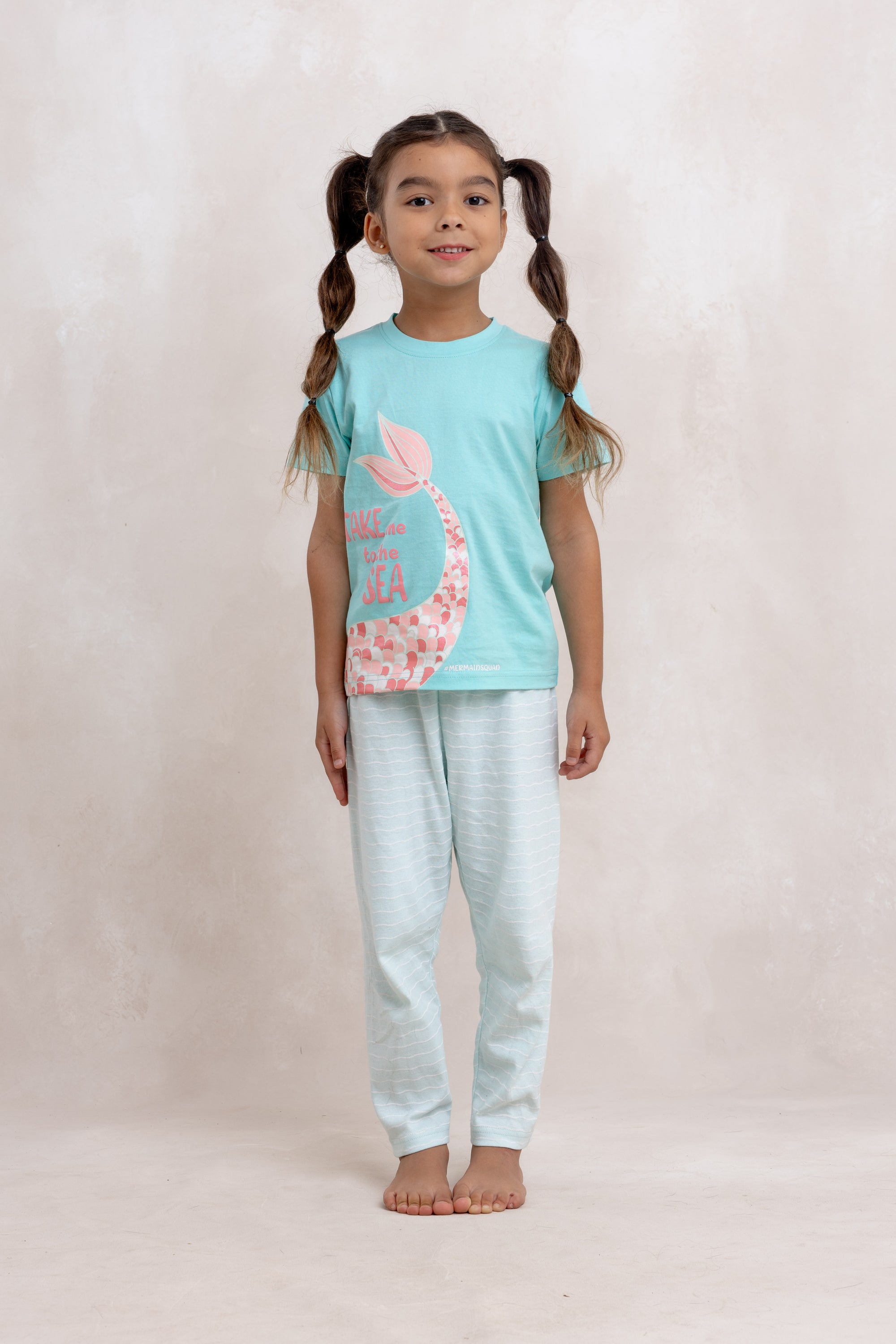 TAKE ME TO THE SEA - GIRLS SHORT SLEEVE PANTSET