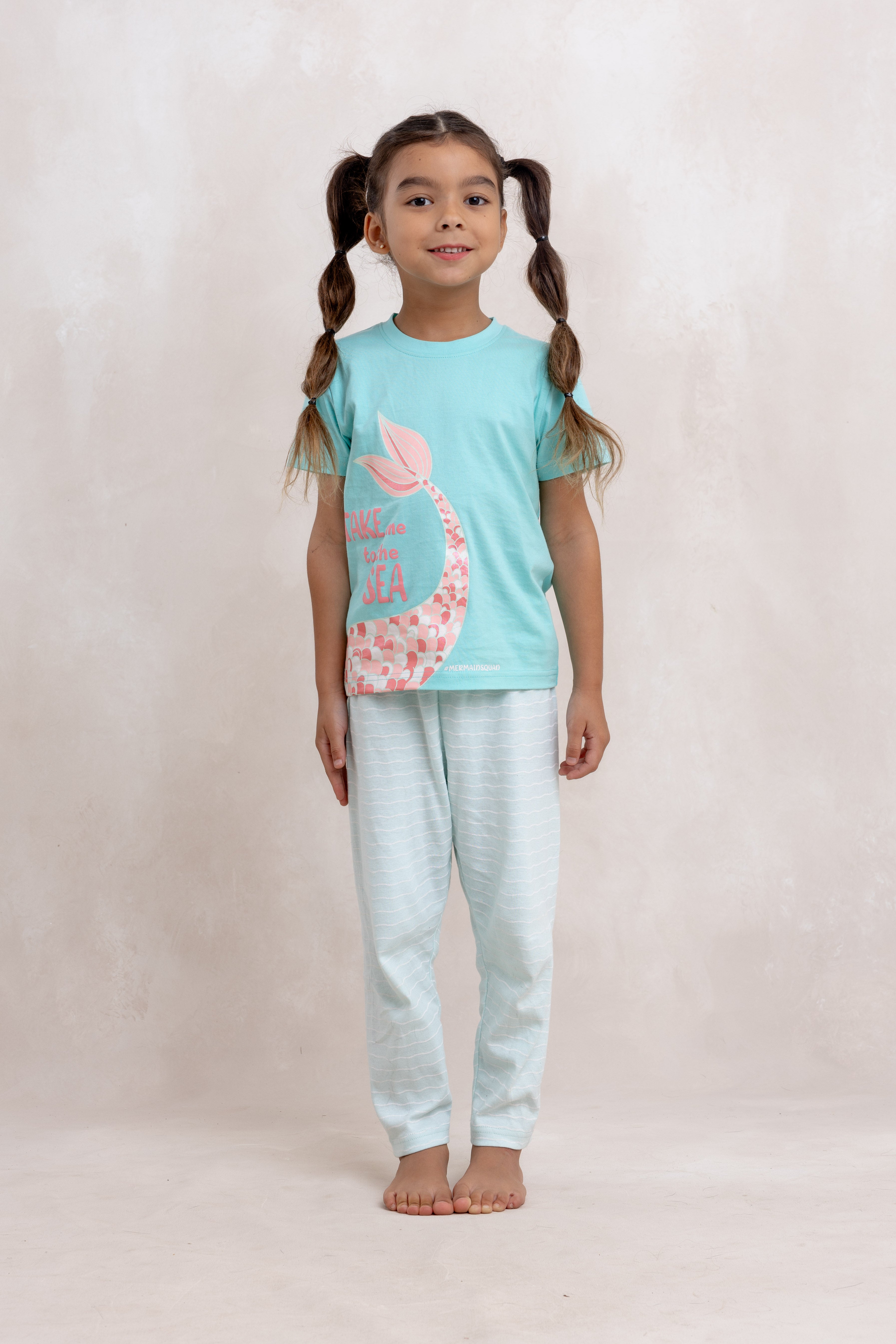 TAKE ME TO THE SEA - GIRLS SHORT SLEEVE PANTSET