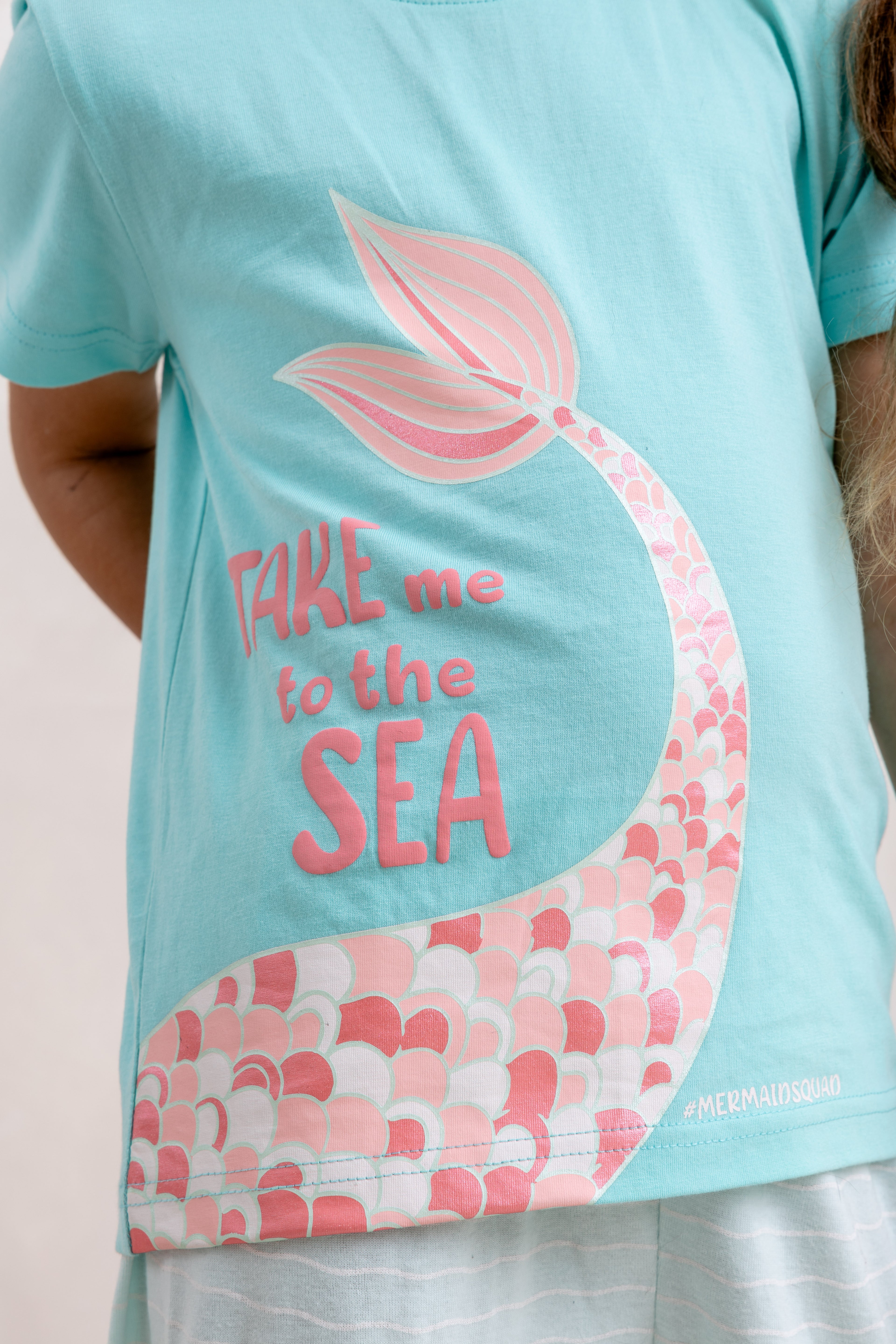 TAKE ME TO THE SEA - GIRLS SHORT SLEEVE PANTSET