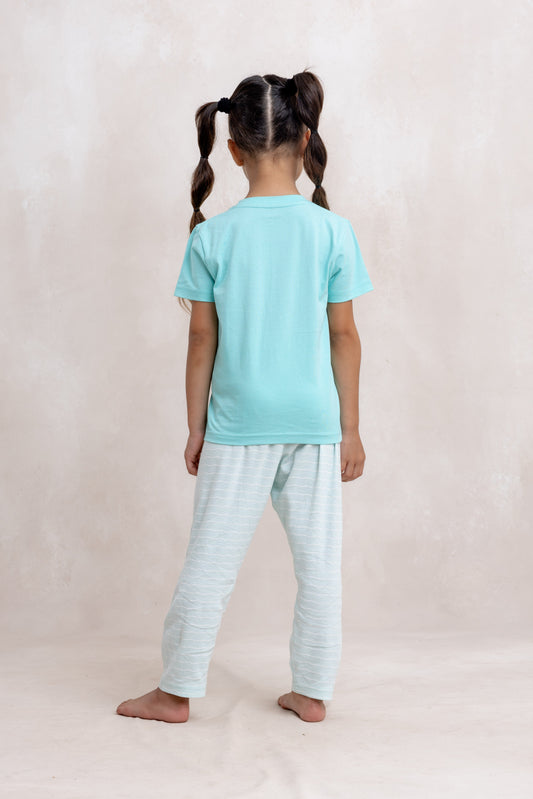 TAKE ME TO THE SEA - GIRLS SHORT SLEEVE PANTSET