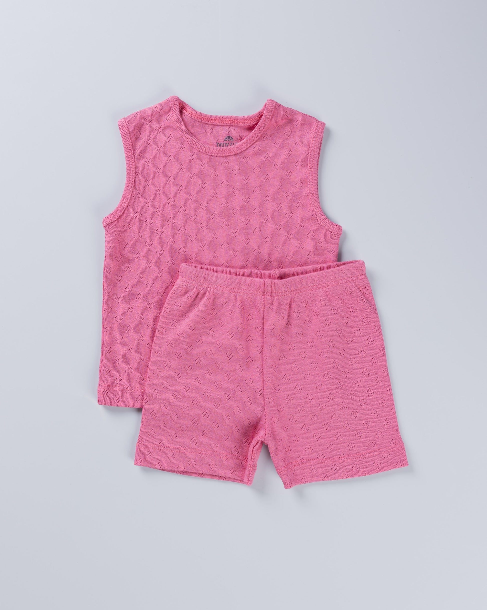 PINK VEST AND SHORT SET