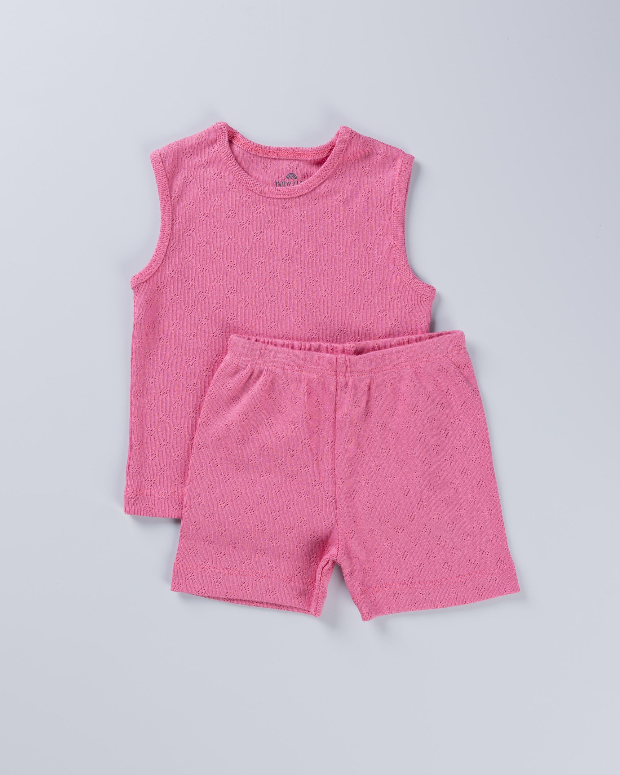 PINK VEST AND SHORT SET