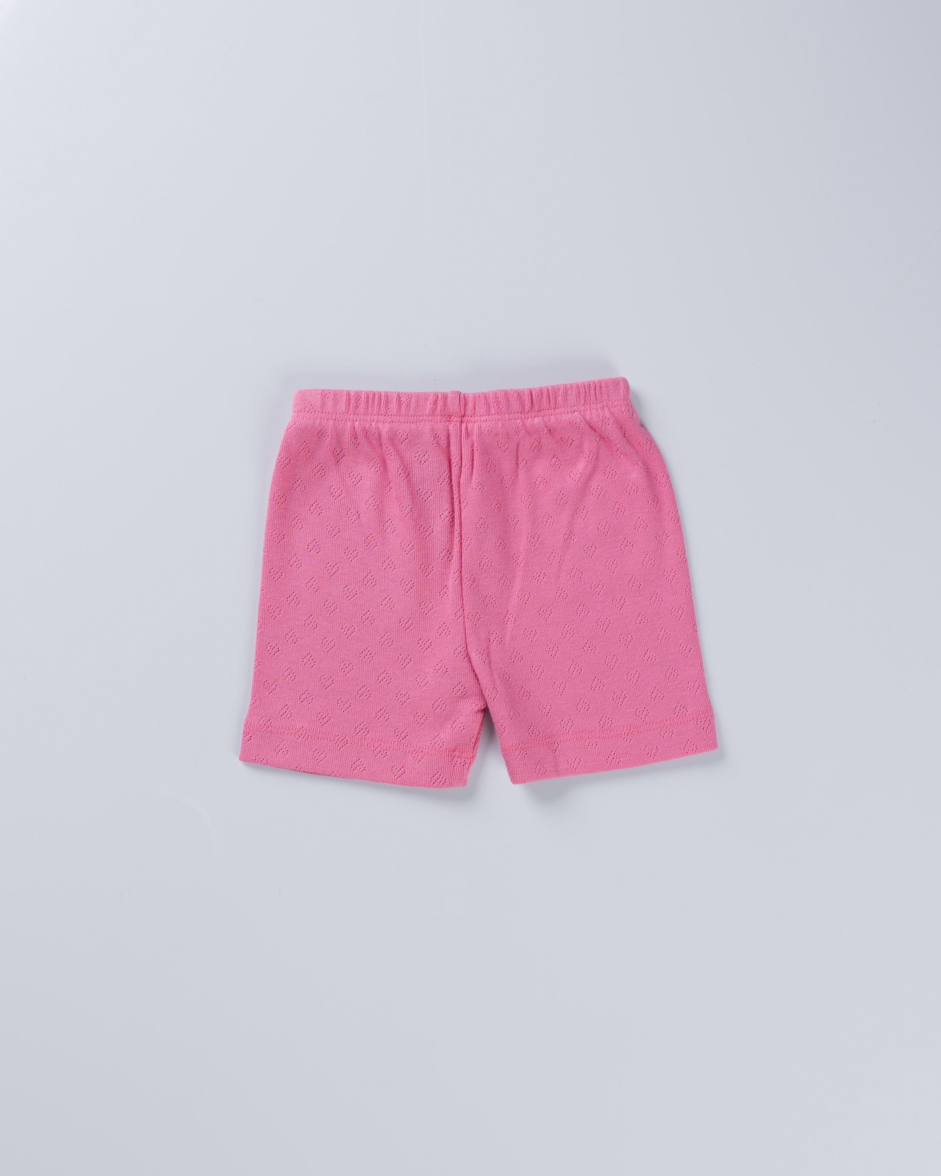 PINK VEST AND SHORT SET
