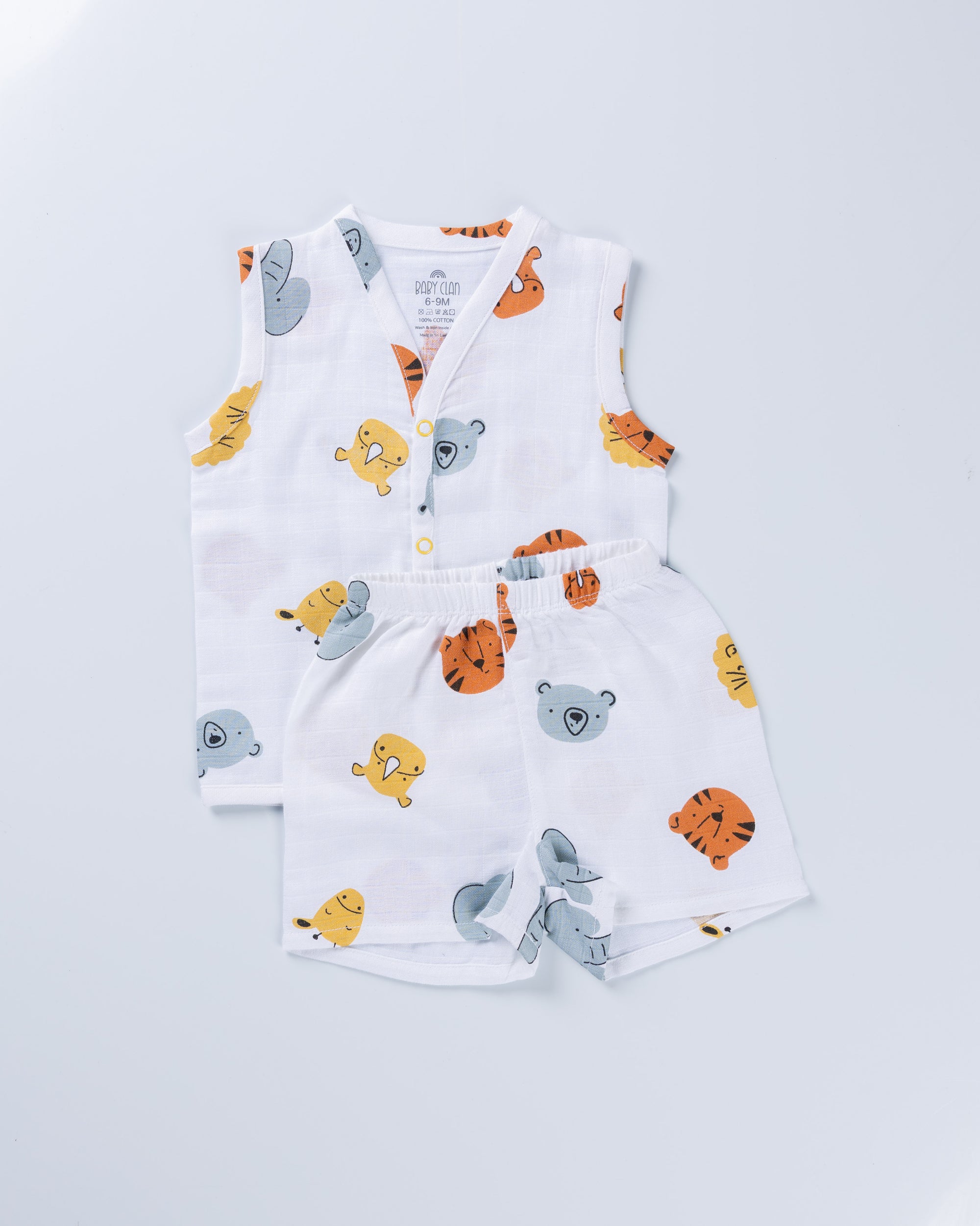 SAFARI FRIENDS MUSLIN SHORT SET