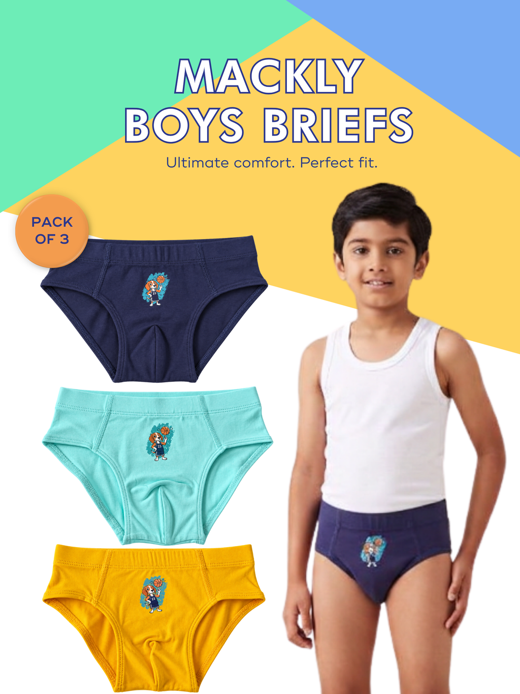 CHAMP PUP BOYS BRIEF – 3 PACK