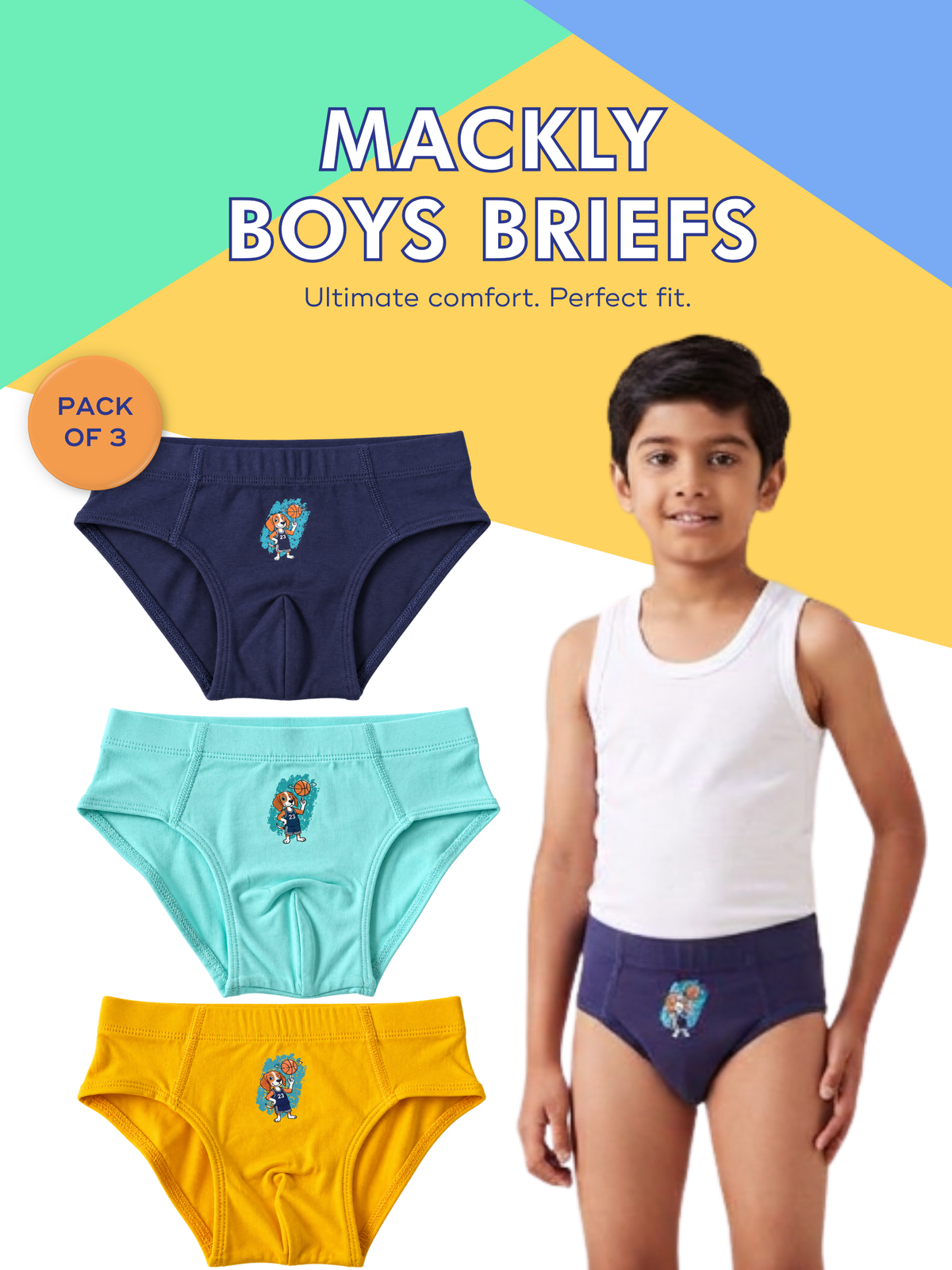 CHAMP PUP BOYS BRIEF – 3 PACK