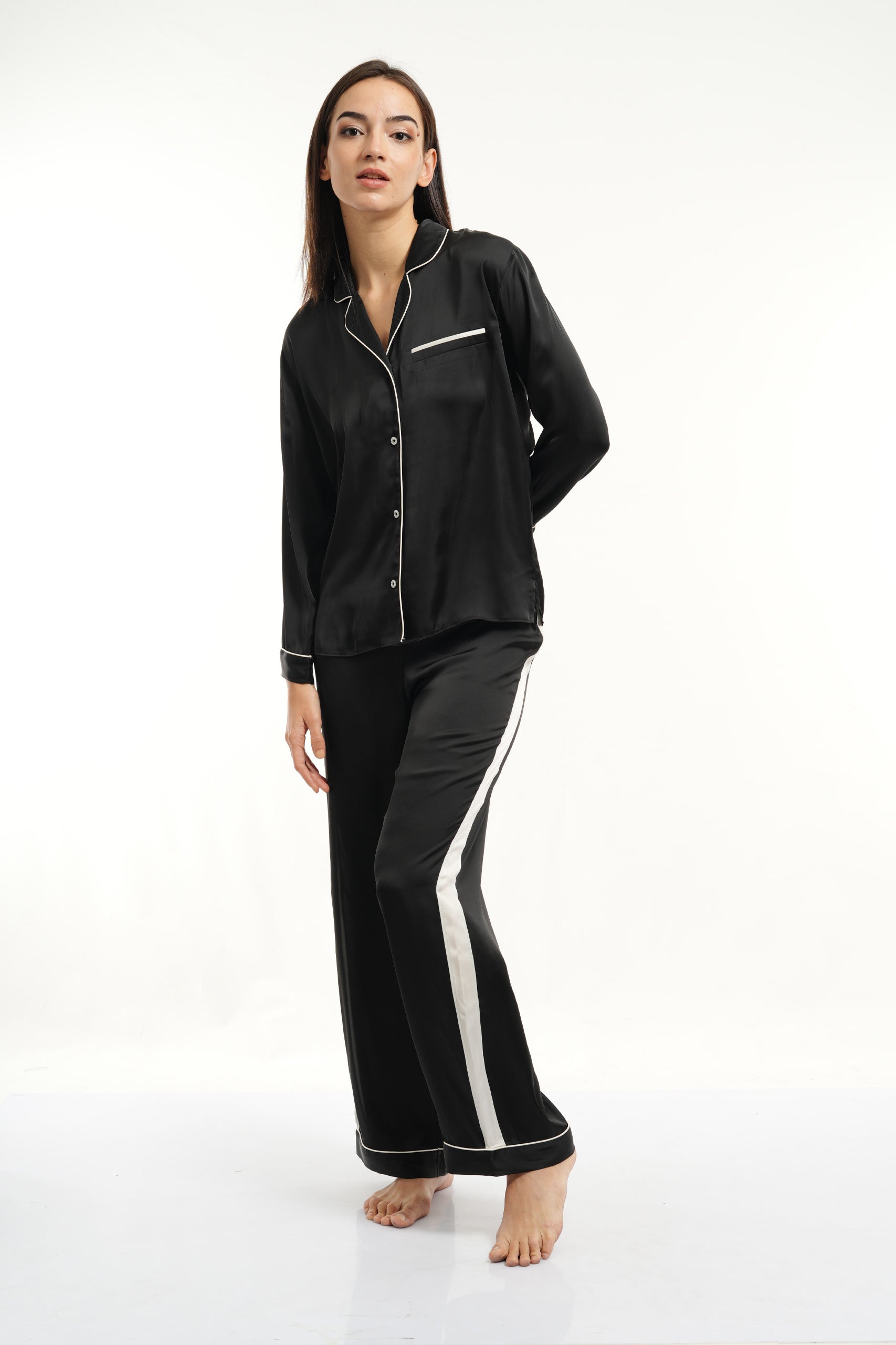 PJ L/S PANT SET - Black