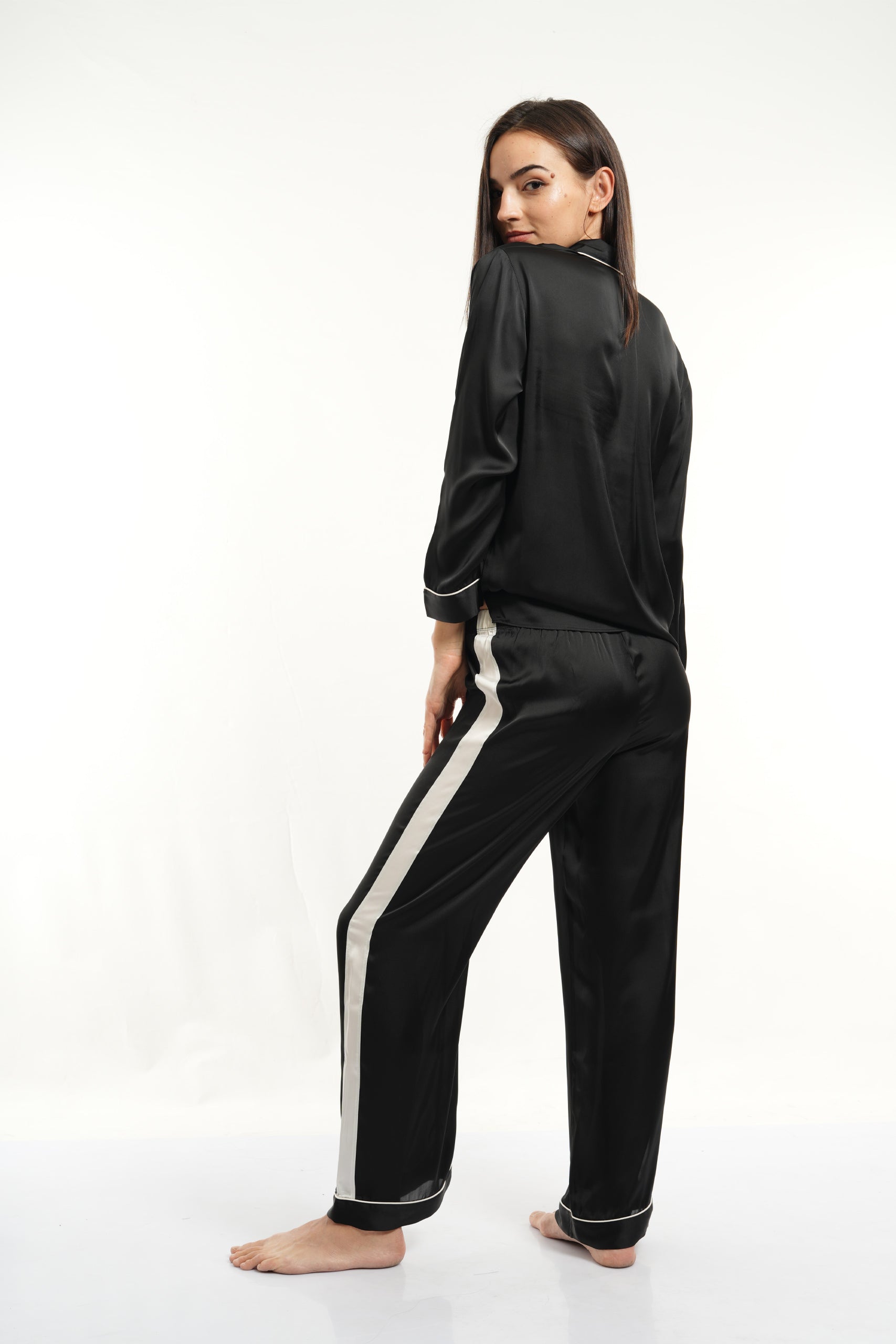 PJ L/S PANT SET - Black