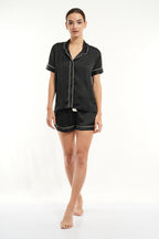 PJ S/S SHORT SET - BLACK