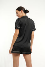PJ S/S SHORT SET - BLACK