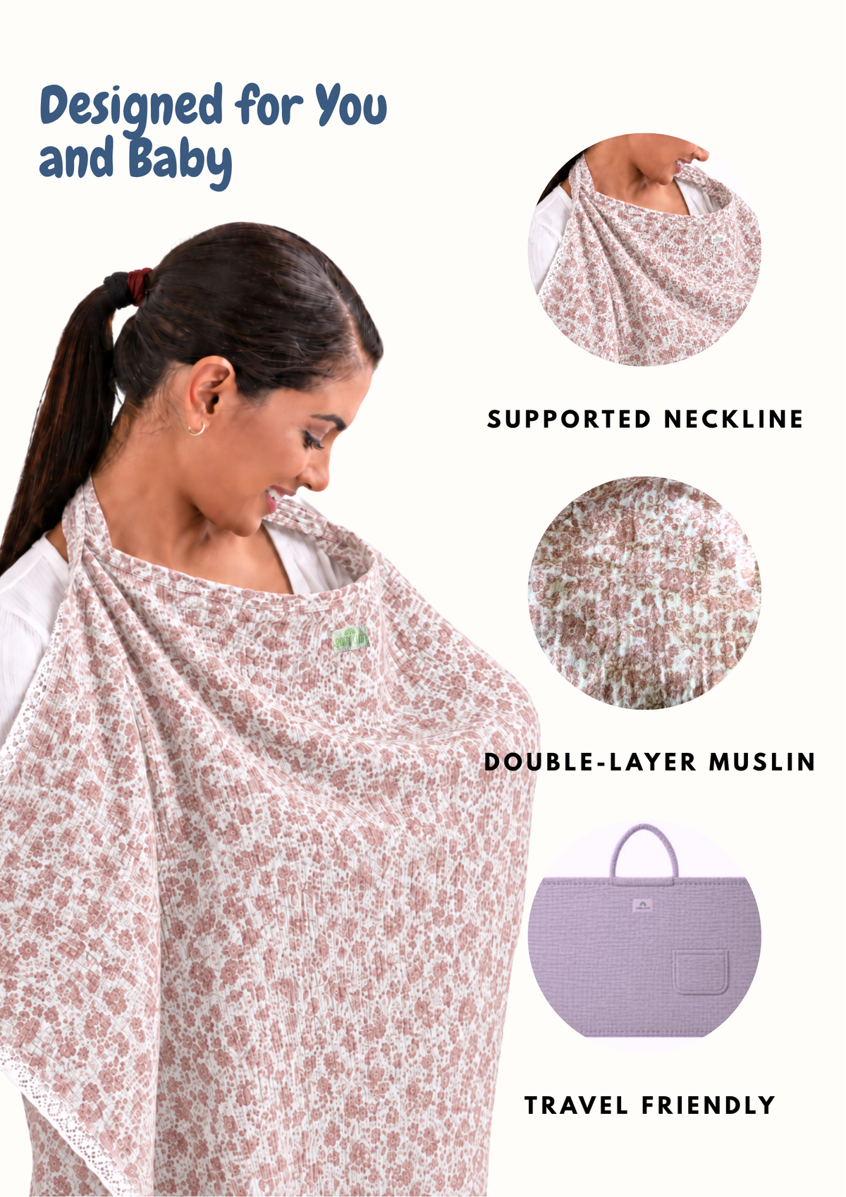 FLORAL NURSING COVER