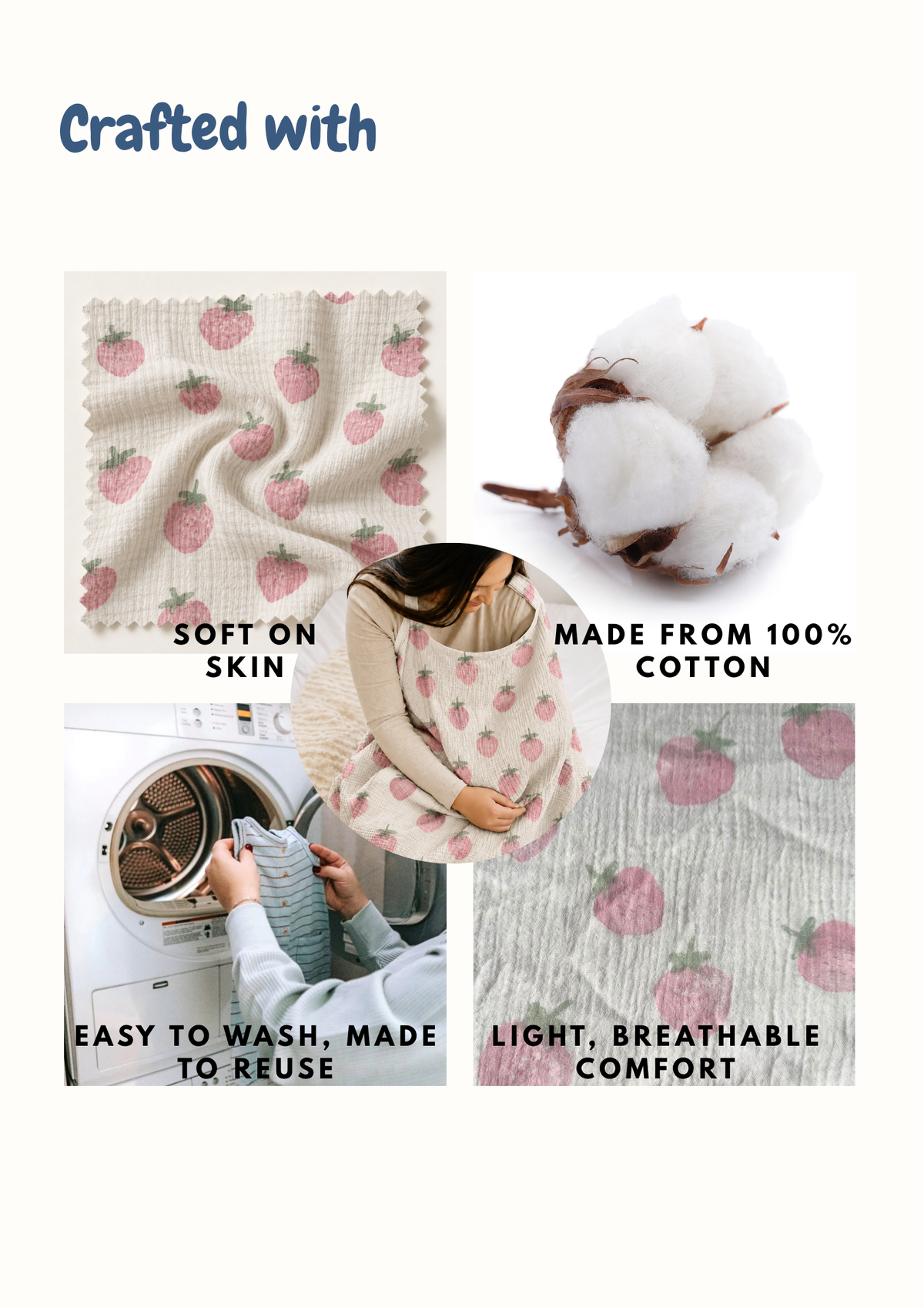 STRAWBERRY NURSING COVER