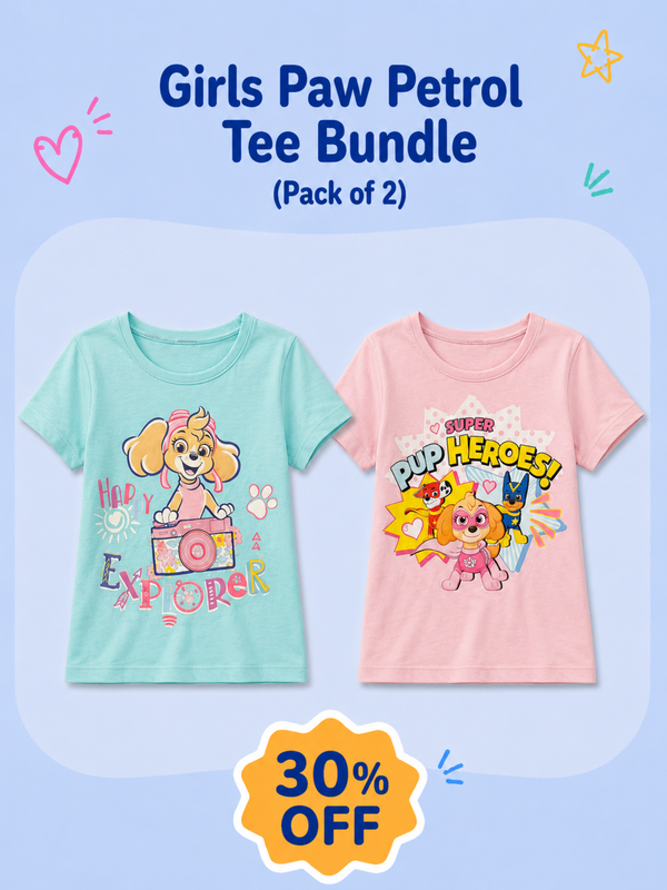 GIRLS PAW PETROL TEE BUNDLE